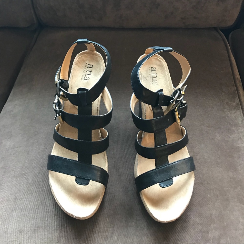 Black summer heels.